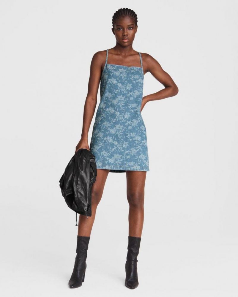Floral denim dress shop